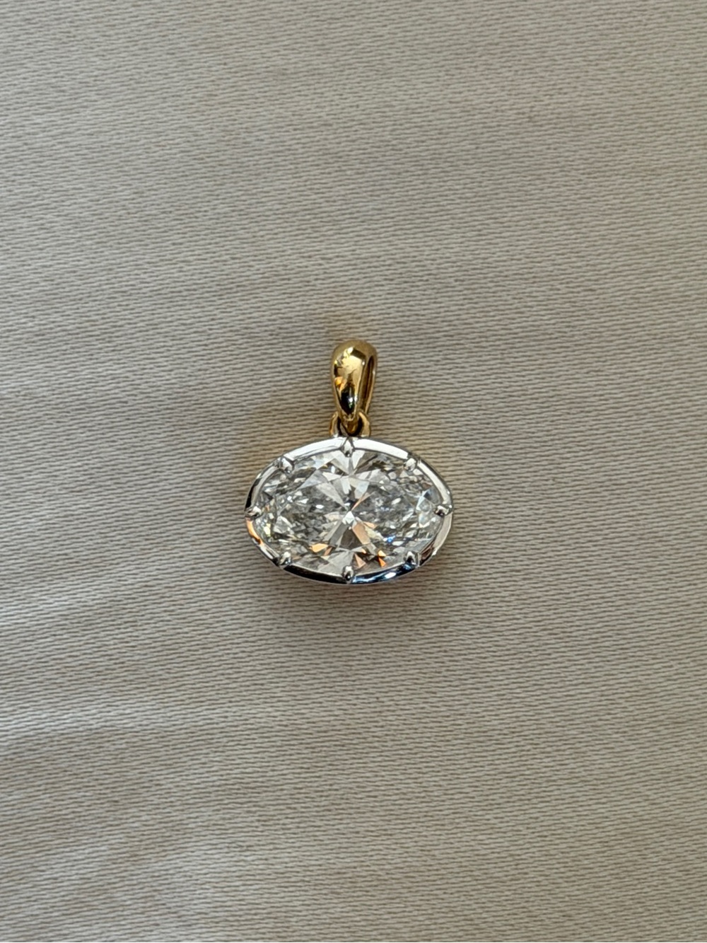 2 Carat Oval Lab Diamond Pendant